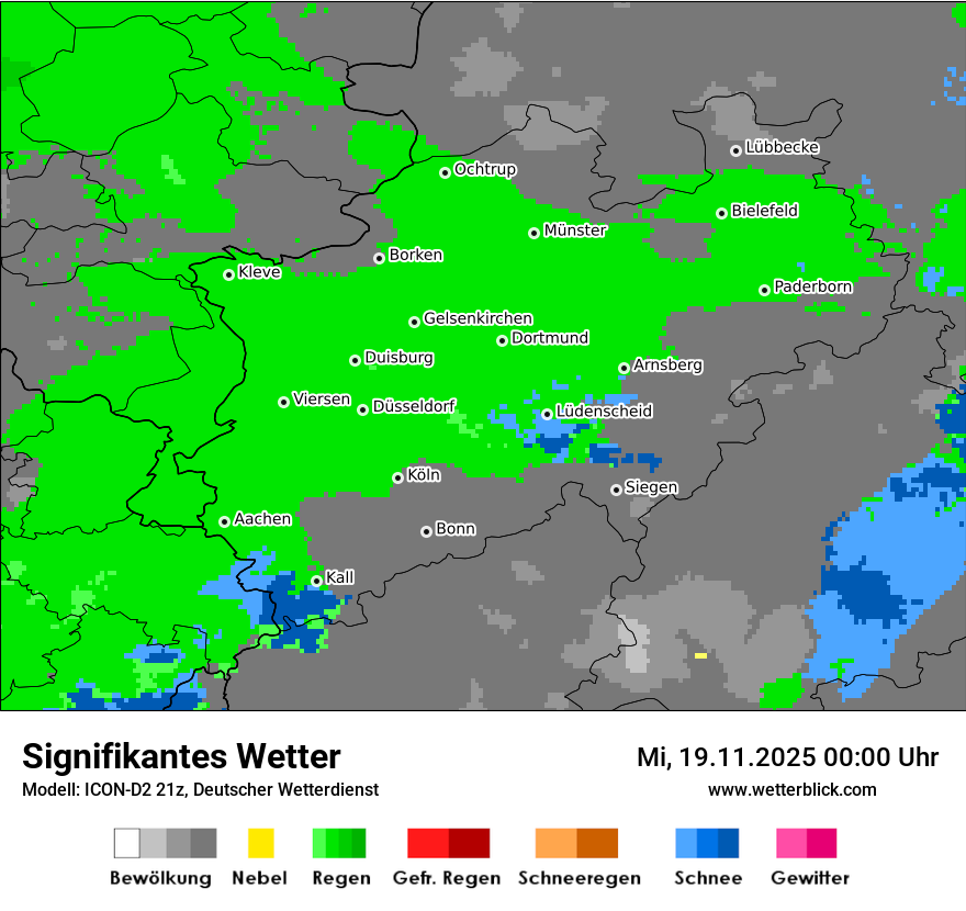 Modellkarten Signifikantes Wetter