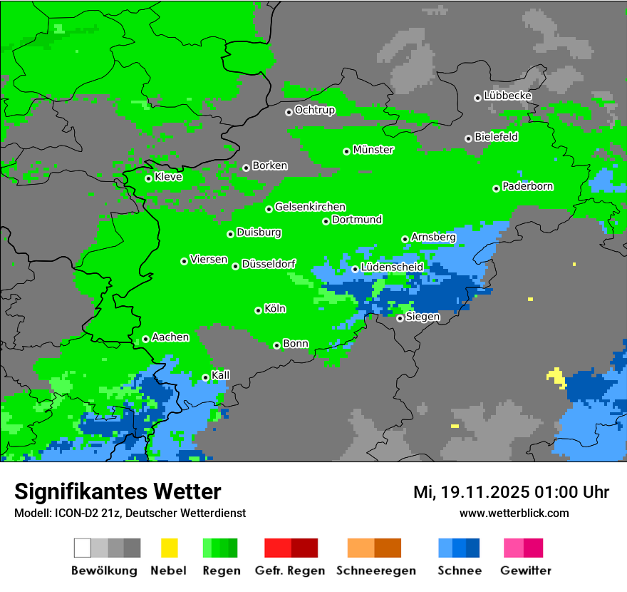 Modellkarten Signifikantes Wetter
