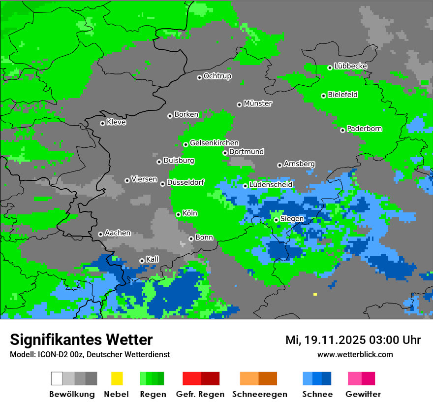 Modellkarten Signifikantes Wetter