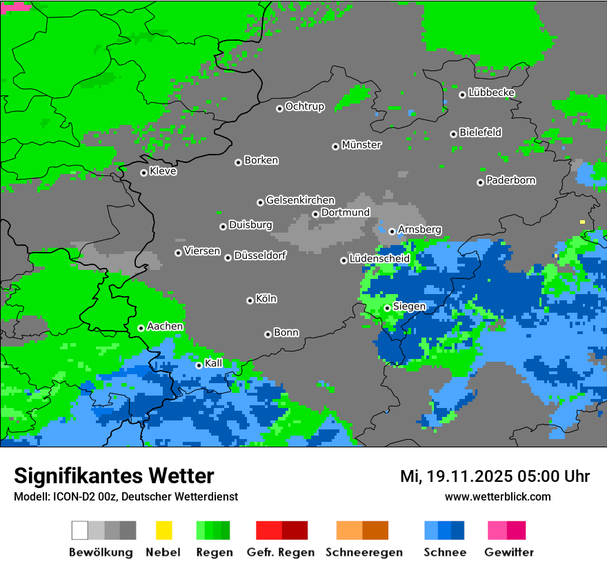 Modellkarten Signifikantes Wetter