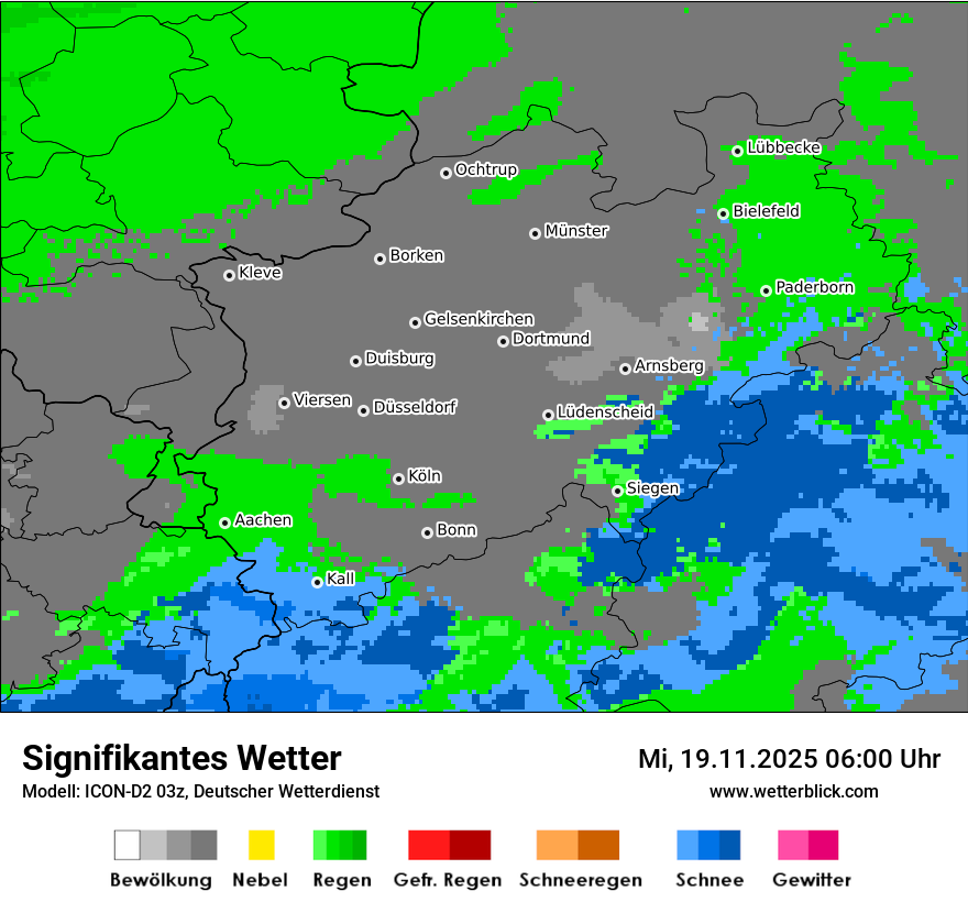 Modellkarten Signifikantes Wetter