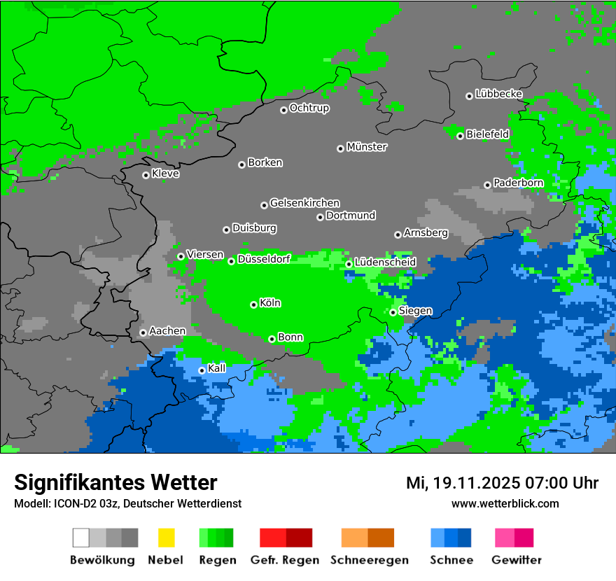 Modellkarten Signifikantes Wetter
