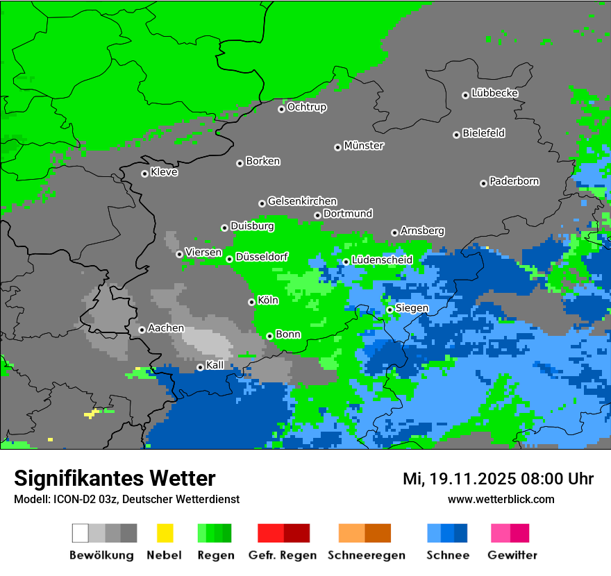 Modellkarten Signifikantes Wetter