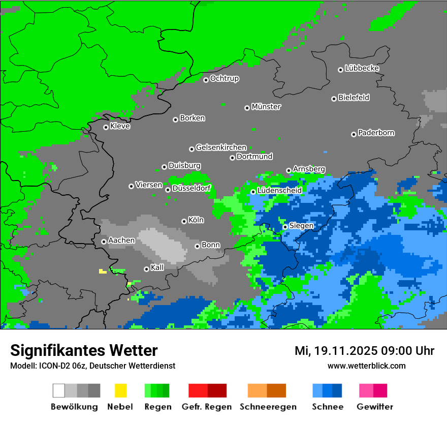 Modellkarten Signifikantes Wetter
