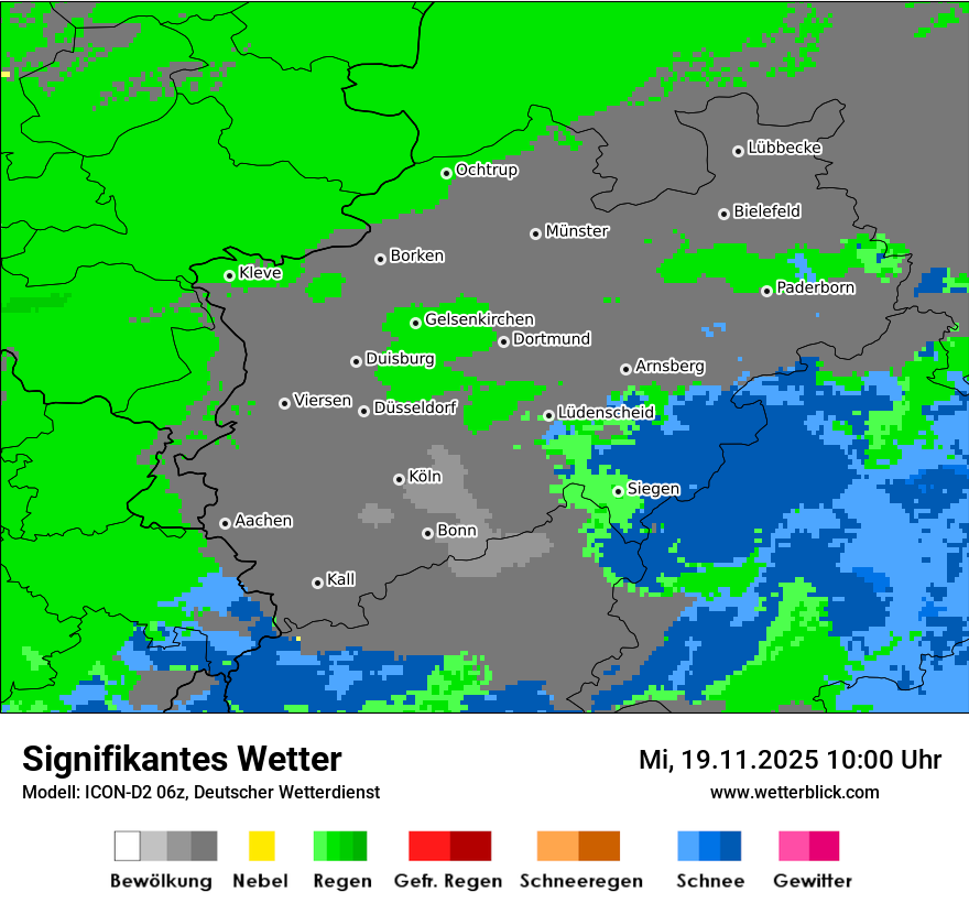 Modellkarten Signifikantes Wetter
