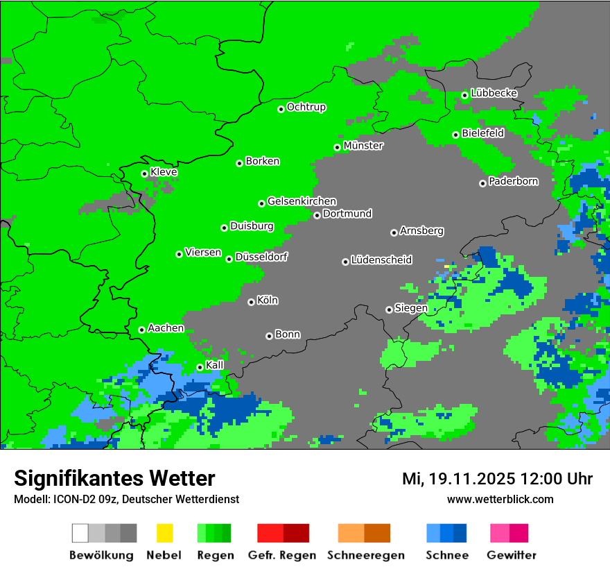 Modellkarten Signifikantes Wetter
