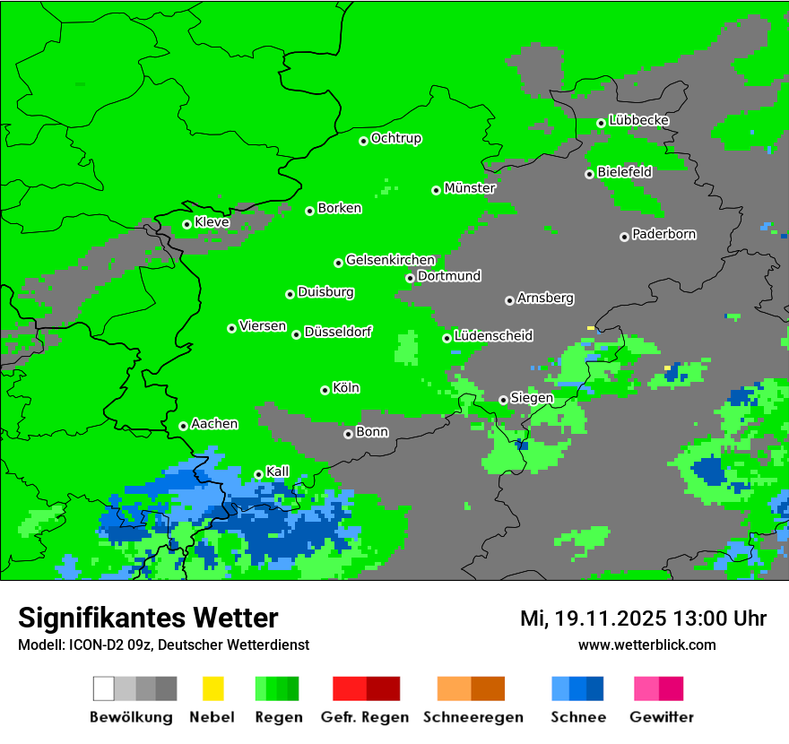 Modellkarten Signifikantes Wetter