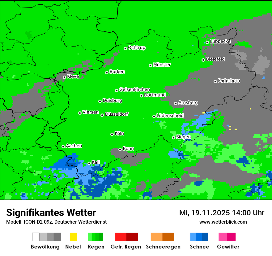 Modellkarten Signifikantes Wetter