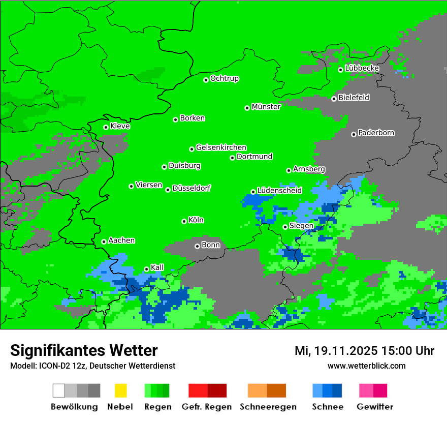 Modellkarten Signifikantes Wetter