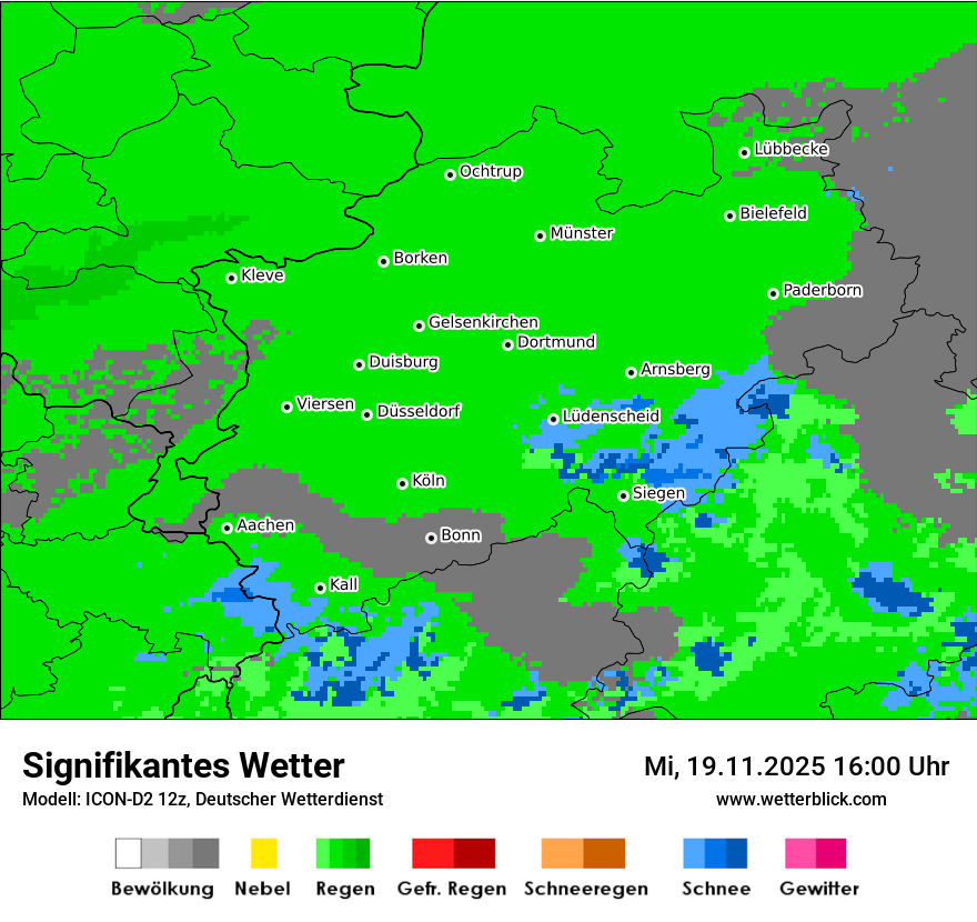 Modellkarten Signifikantes Wetter