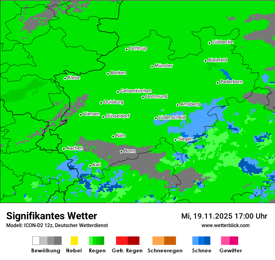 Modellkarten Signifikantes Wetter
