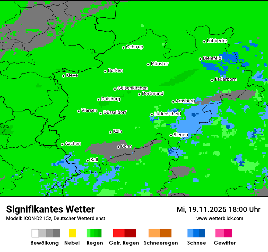 Modellkarten Signifikantes Wetter