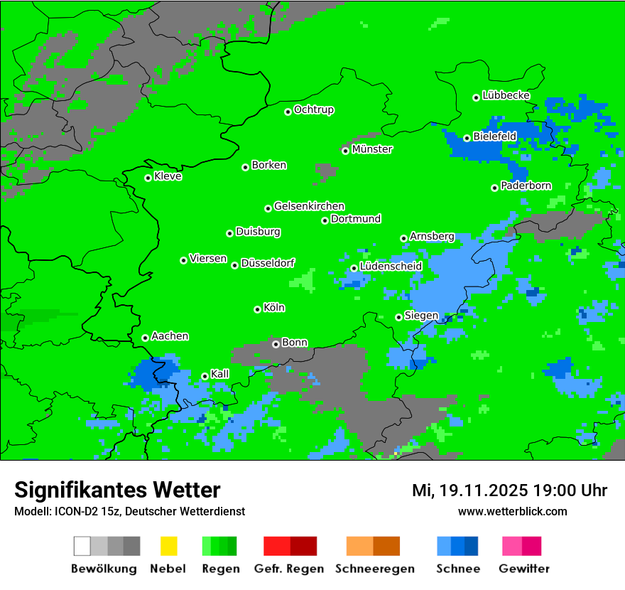 Modellkarten Signifikantes Wetter