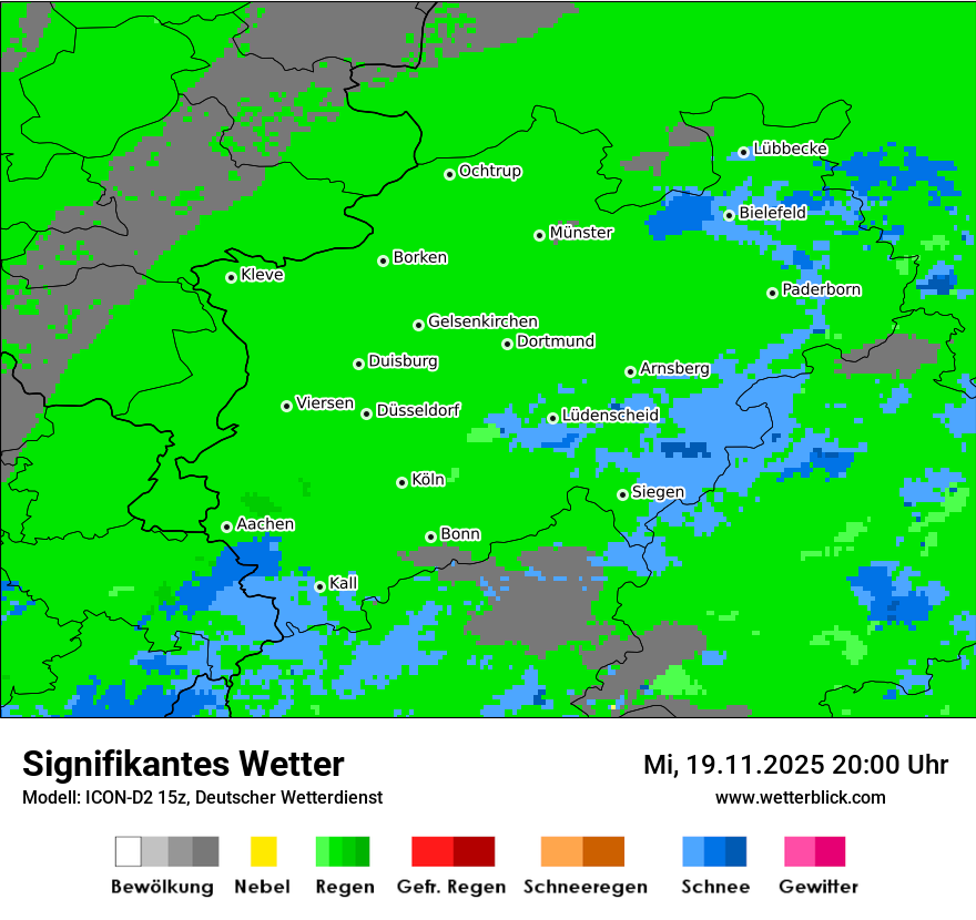 Modellkarten Signifikantes Wetter