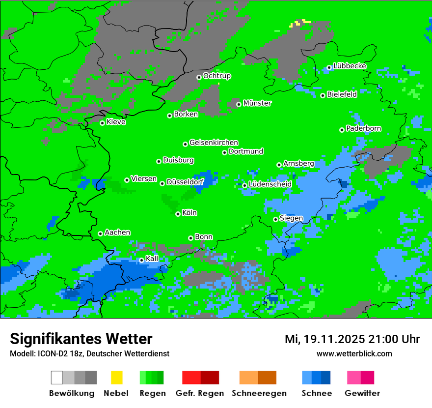Modellkarten Signifikantes Wetter