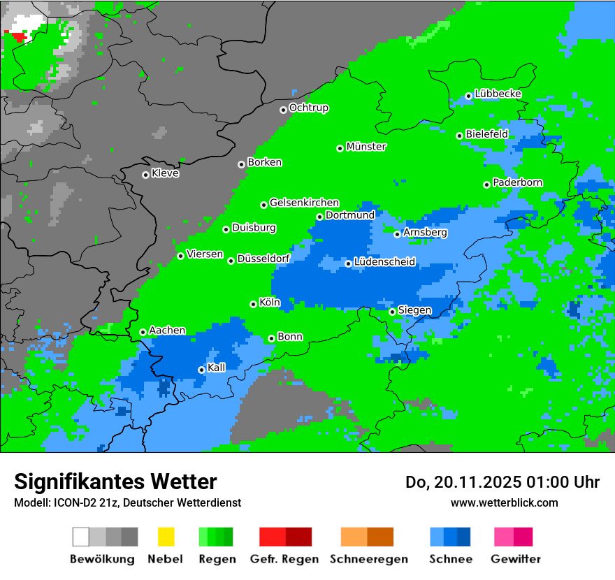 Modellkarten Signifikantes Wetter