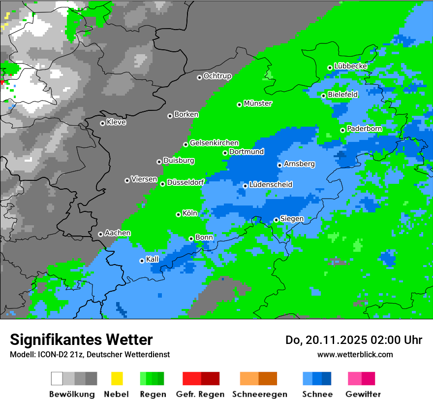 Modellkarten Signifikantes Wetter