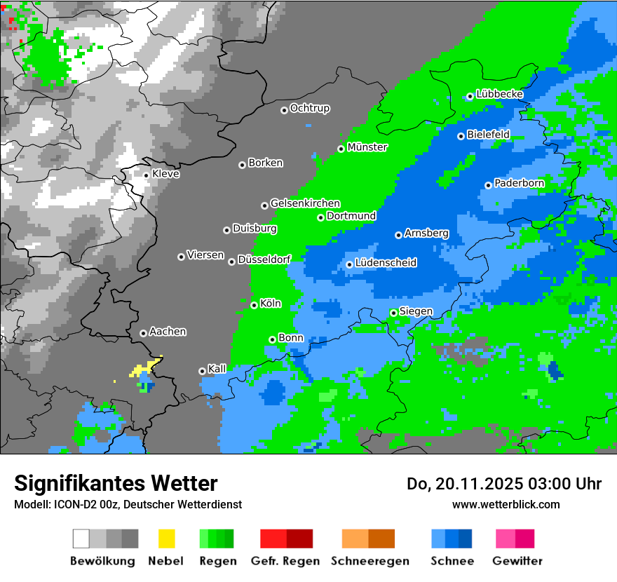 Modellkarten Signifikantes Wetter
