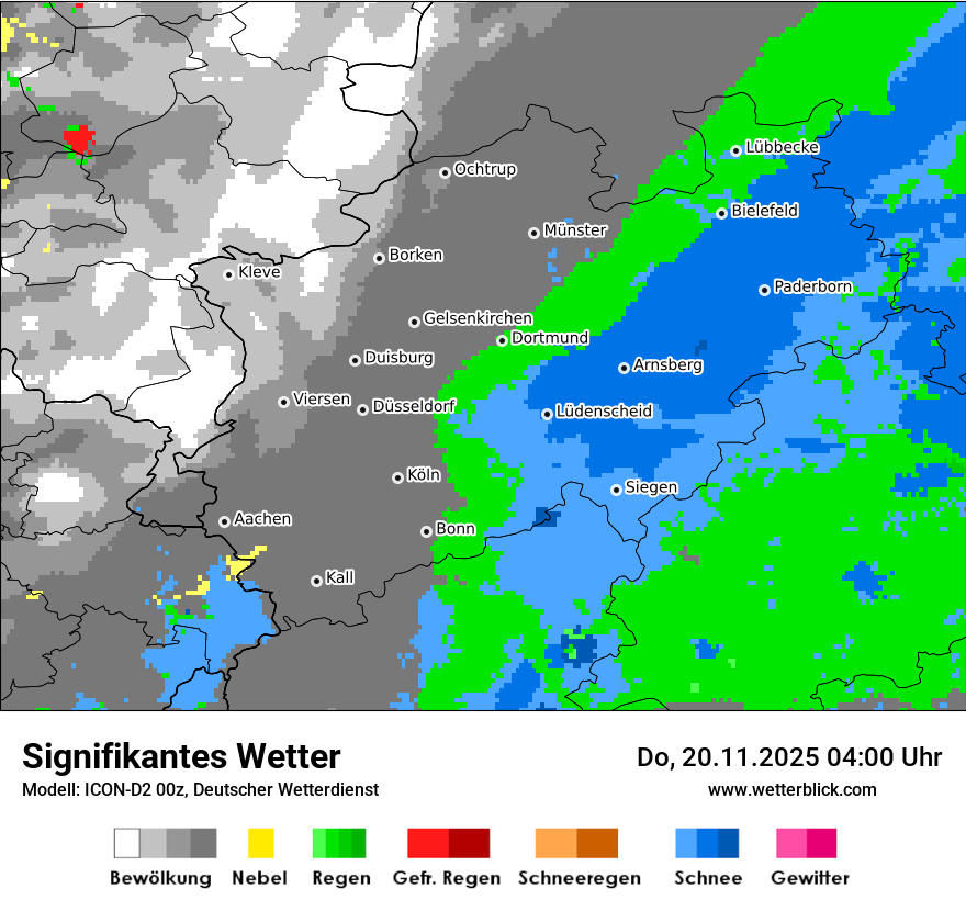 Modellkarten Signifikantes Wetter