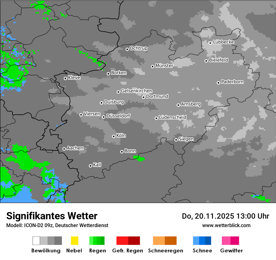 Modellkarten Signifikantes Wetter