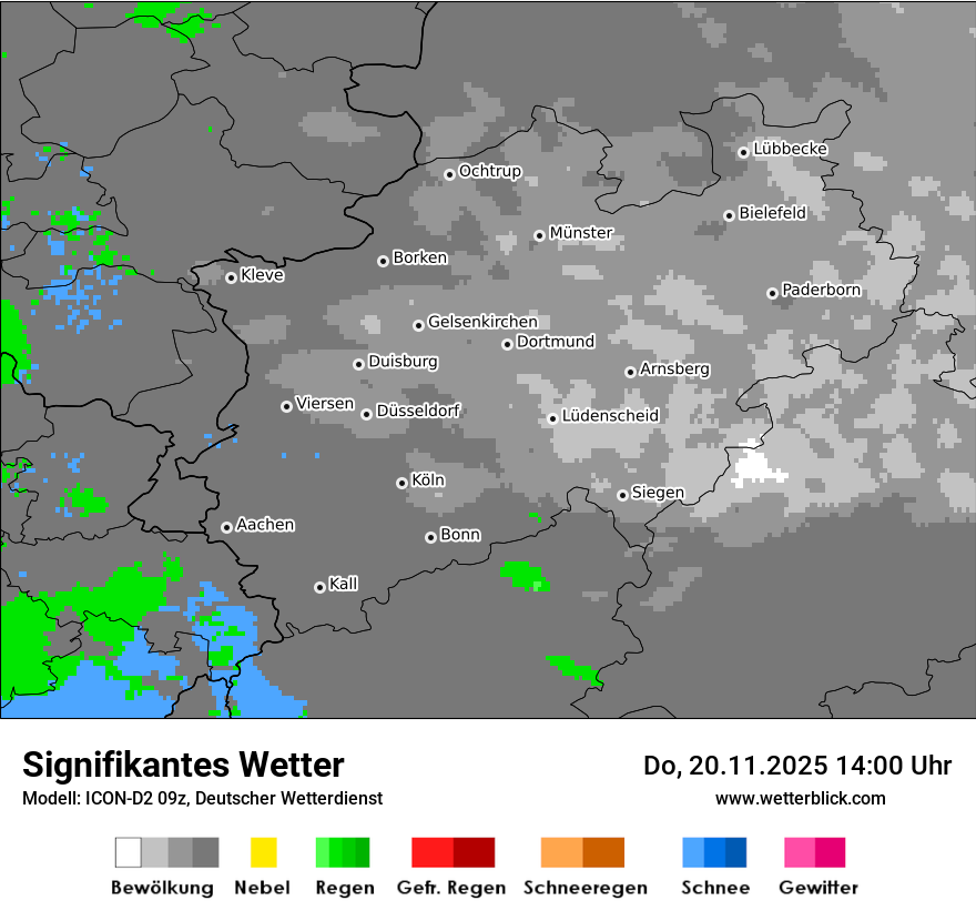Modellkarten Signifikantes Wetter
