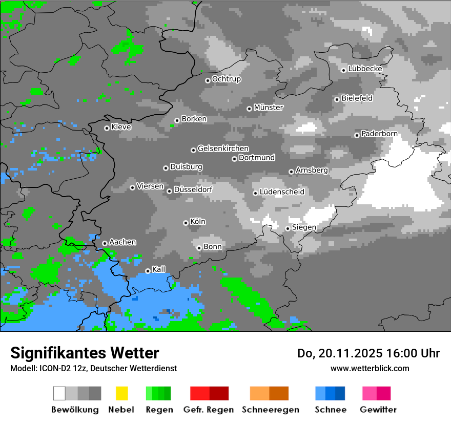Modellkarten Signifikantes Wetter