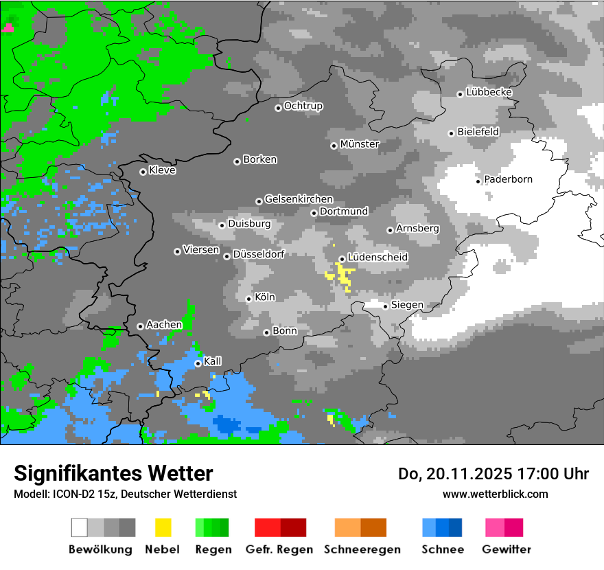 Modellkarten Signifikantes Wetter