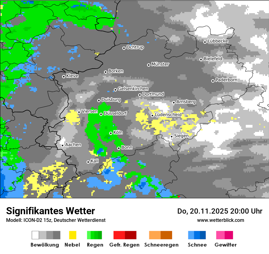 Modellkarten Signifikantes Wetter