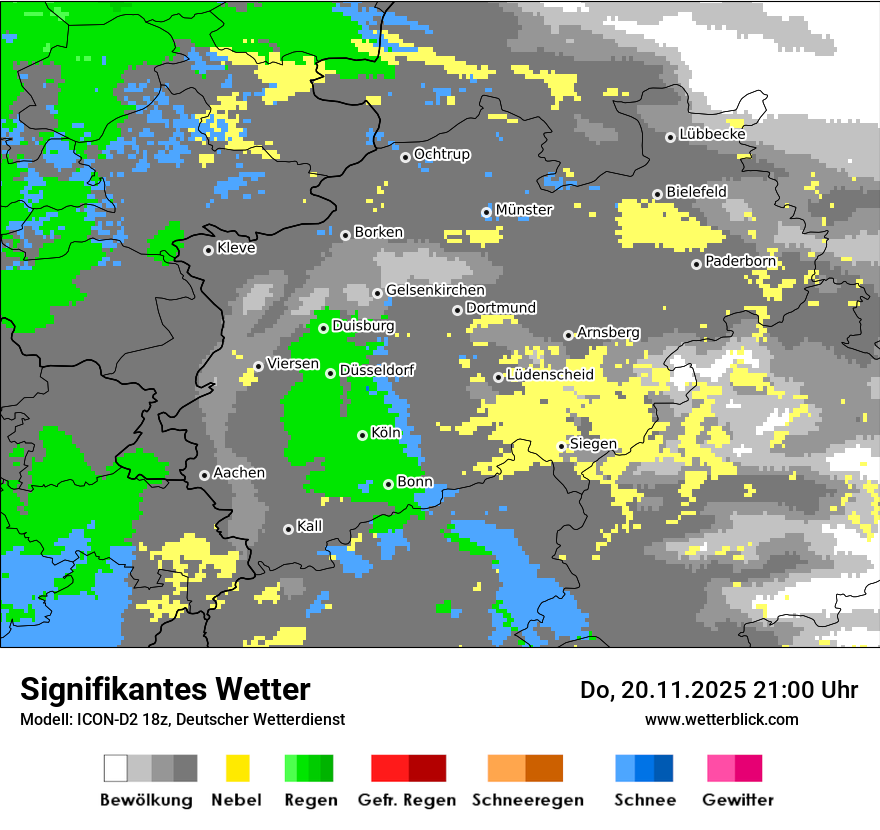 Modellkarten Signifikantes Wetter