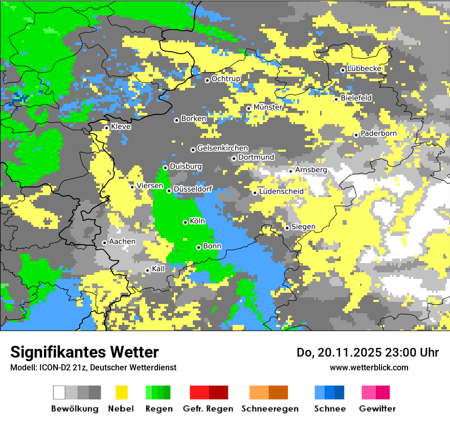 Modellkarten Signifikantes Wetter