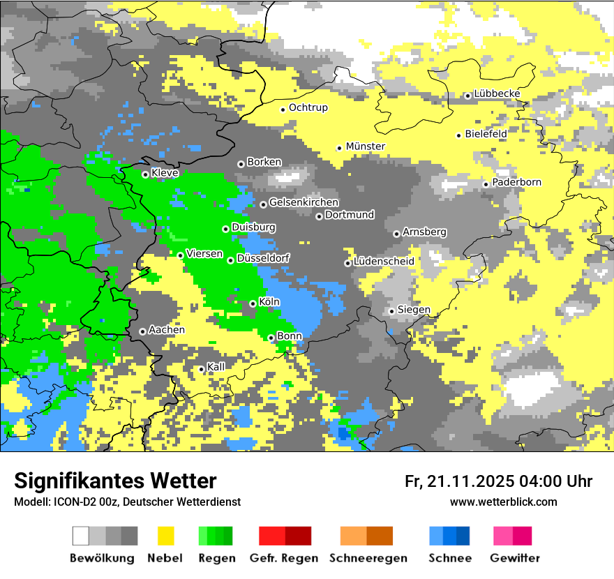 Modellkarten Signifikantes Wetter