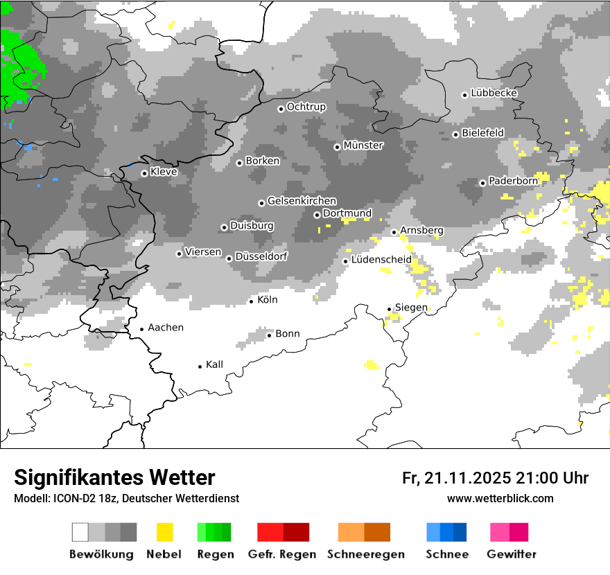 Modellkarten Signifikantes Wetter