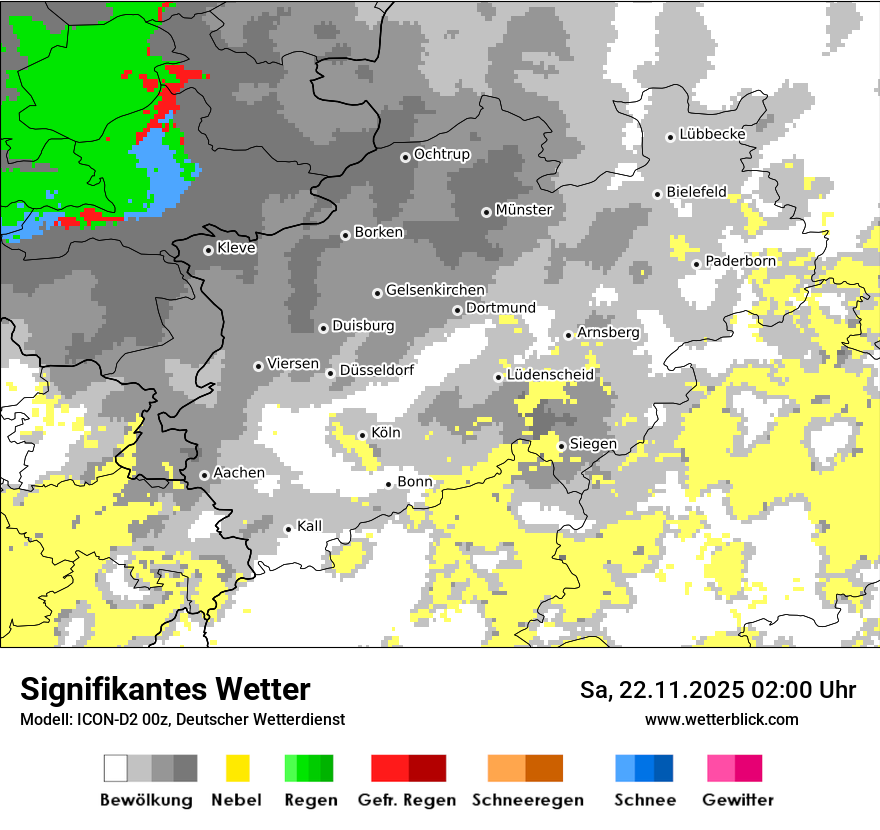 Modellkarten Signifikantes Wetter