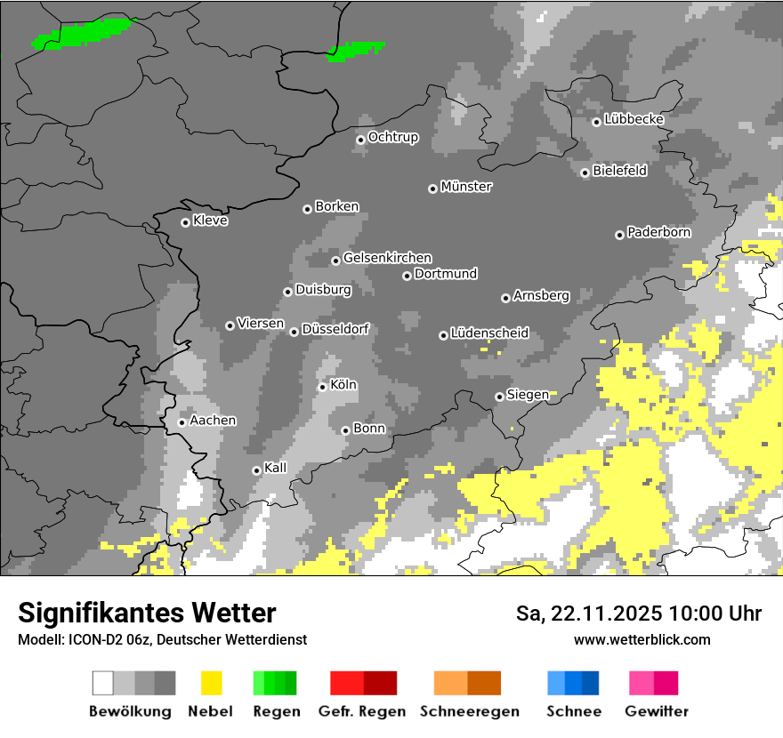 Modellkarten Signifikantes Wetter