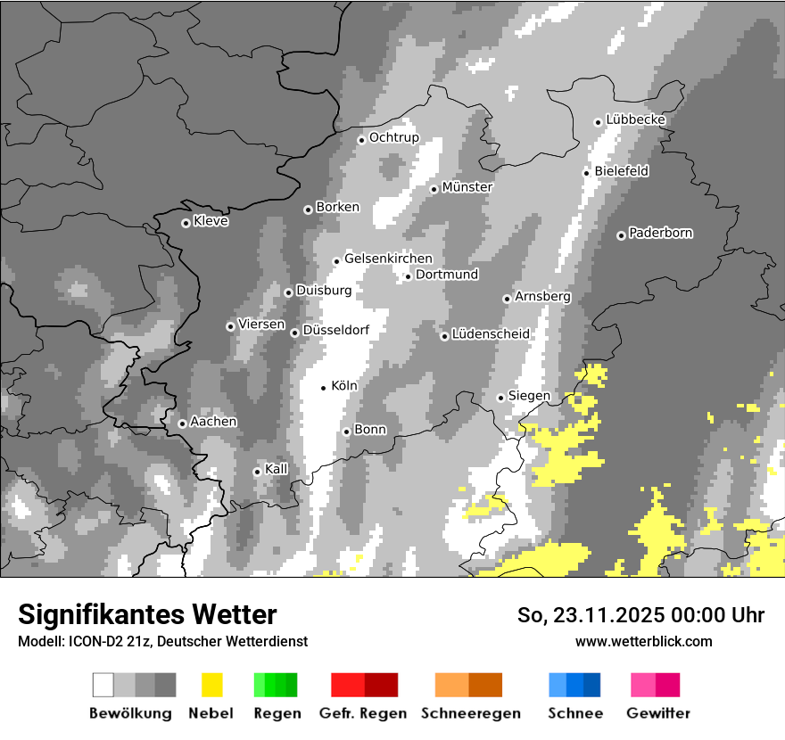Modellkarten Signifikantes Wetter