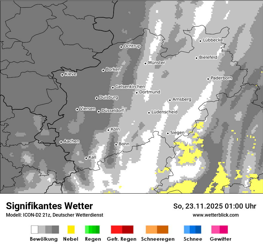 Modellkarten Signifikantes Wetter