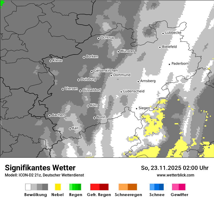 Modellkarten Signifikantes Wetter