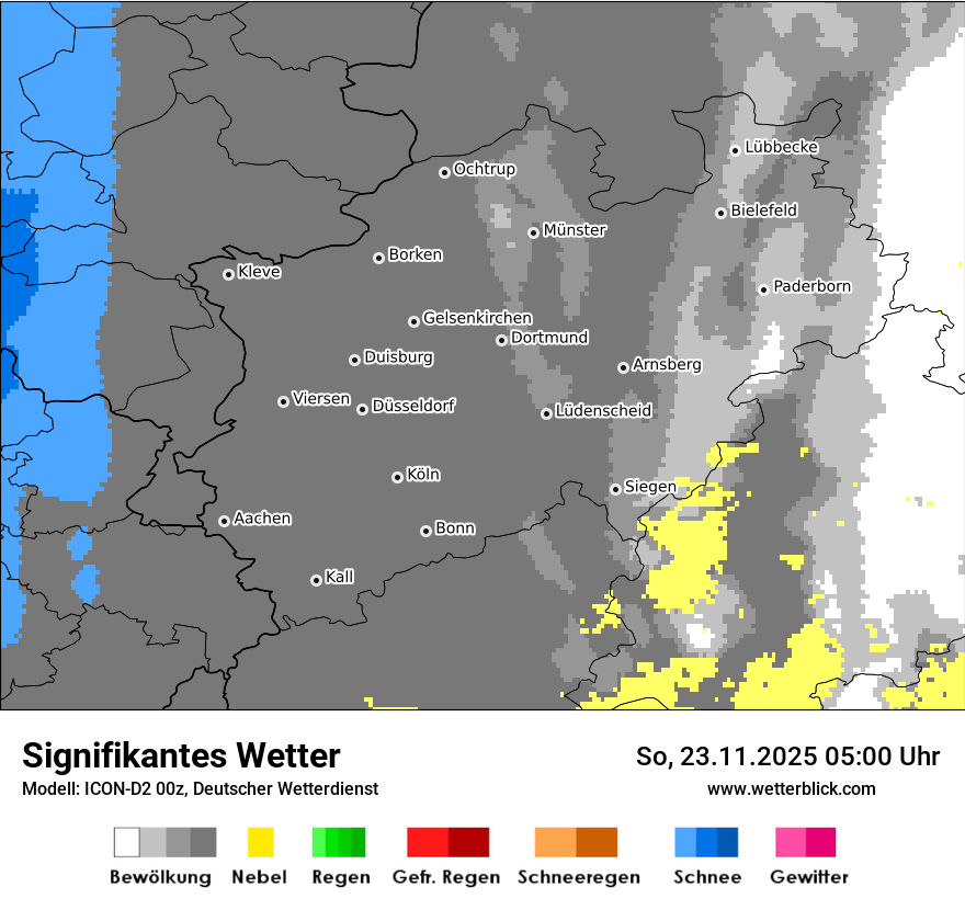 Modellkarten Signifikantes Wetter