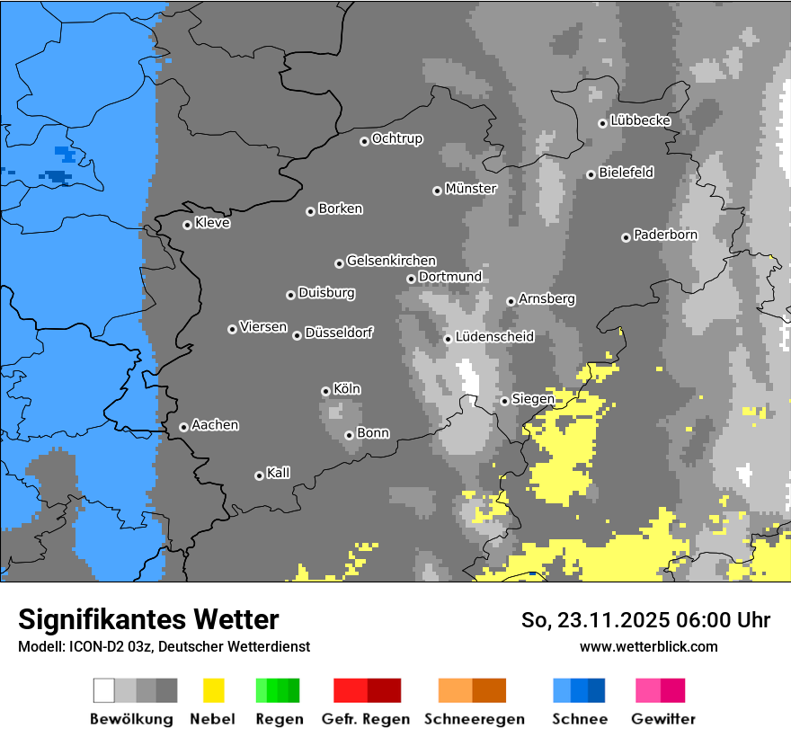 Modellkarten Signifikantes Wetter