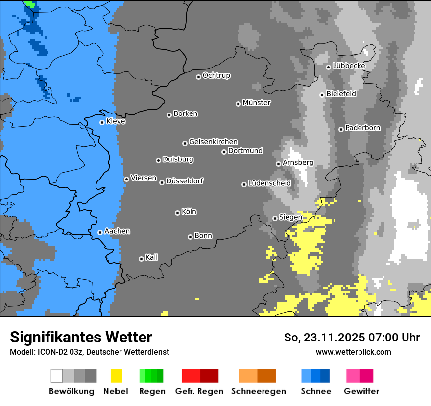 Modellkarten Signifikantes Wetter