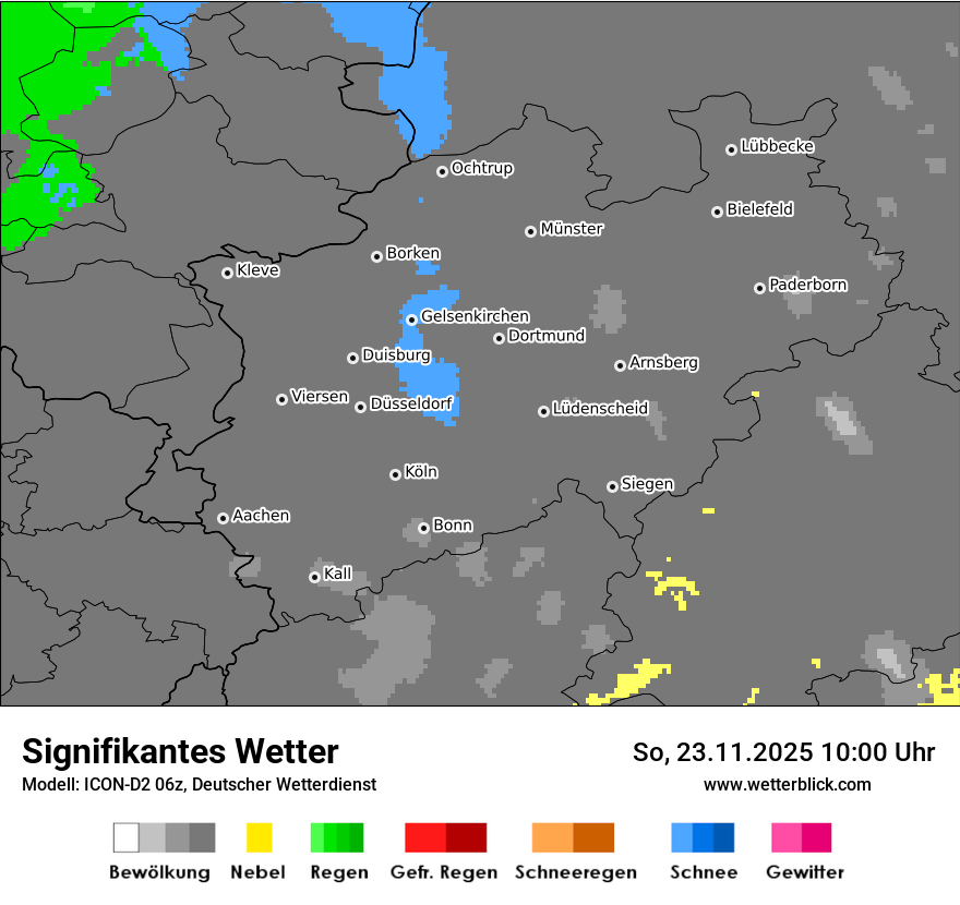 Modellkarten Signifikantes Wetter