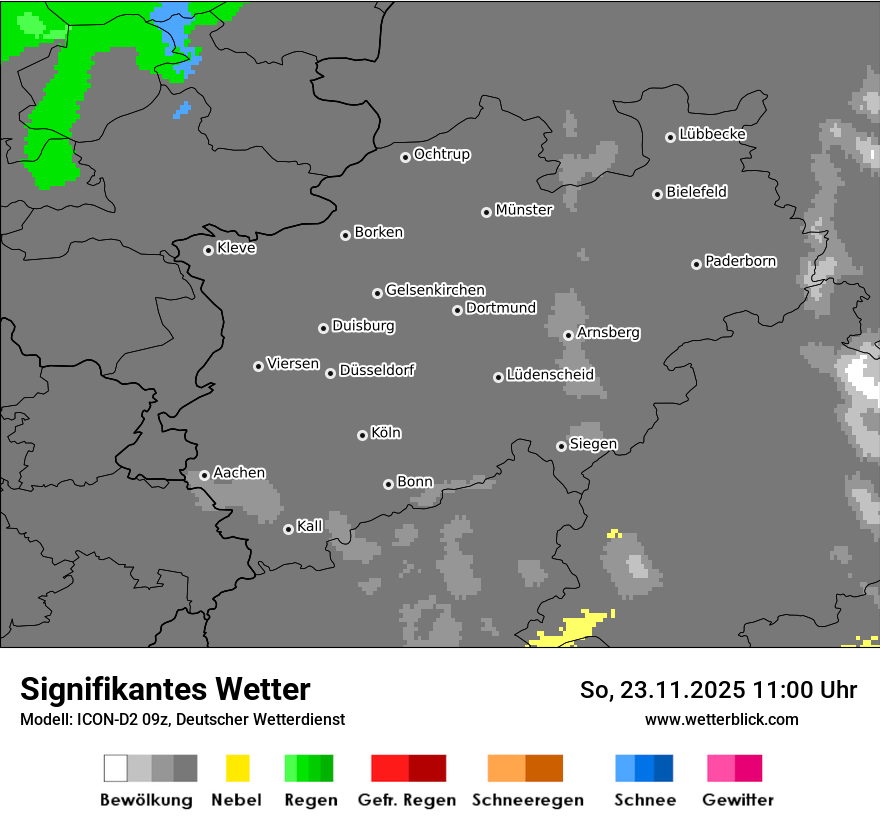 Modellkarten Signifikantes Wetter