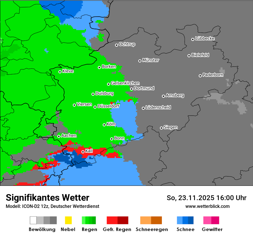 Modellkarten Signifikantes Wetter