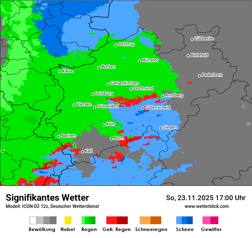 Modellkarten Signifikantes Wetter