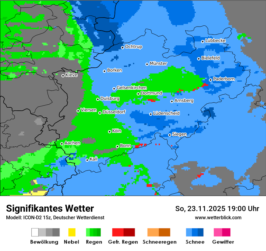 Modellkarten Signifikantes Wetter