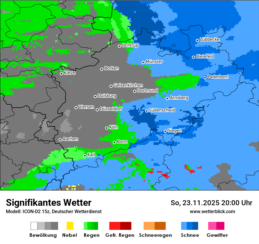 Modellkarten Signifikantes Wetter