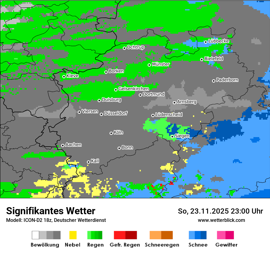 Modellkarten Signifikantes Wetter