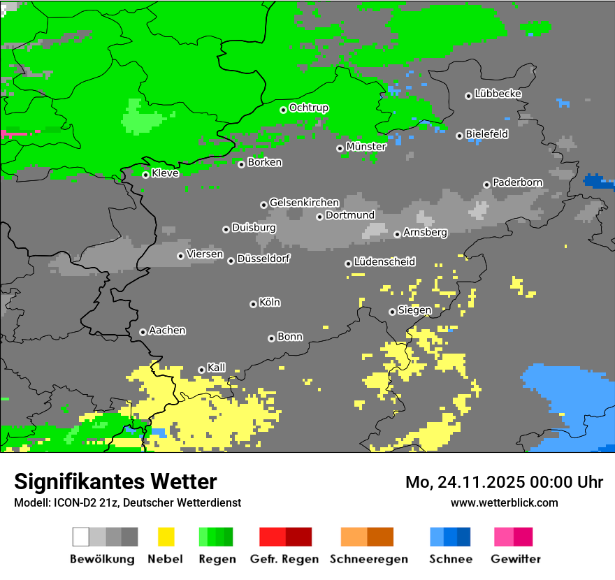 Modellkarten Signifikantes Wetter