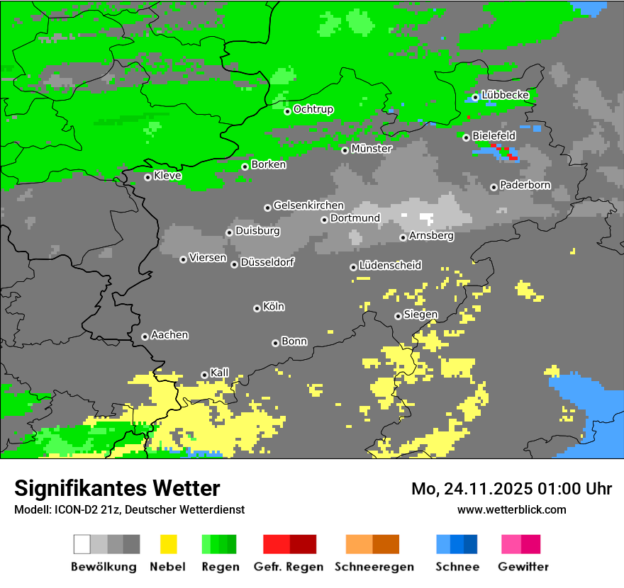 Modellkarten Signifikantes Wetter