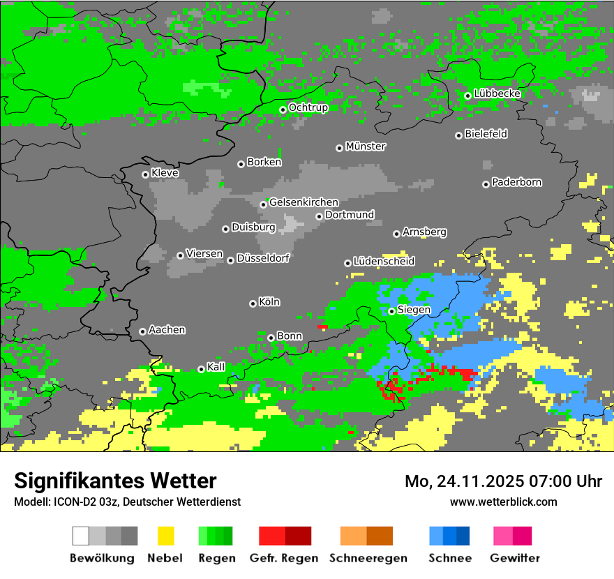 Modellkarten Signifikantes Wetter